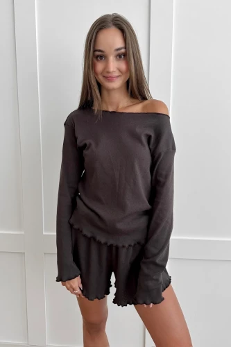 Choco - Ażurowy longsleeve z długim rękawkiem